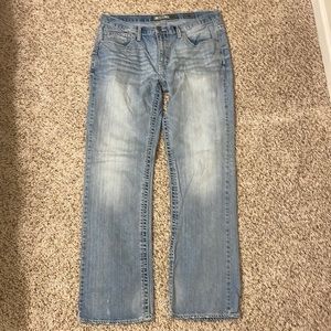 BKE Derek stone washed light denim jeans - size 36L (Buckle purchase)